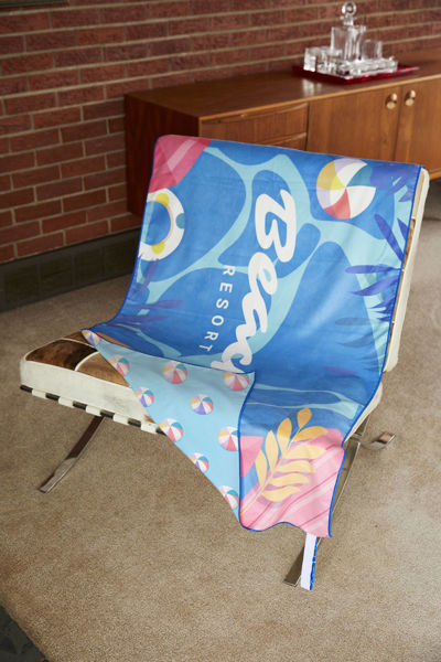 Picture of Microfiber Double Sided Max Dry Sand Proof Beach Towel with Elastic Band